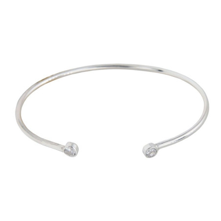 pulsera rigida de plata