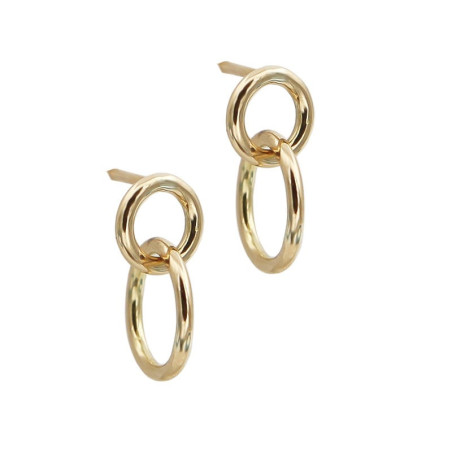 Pendientes Diabolo doble – Pendientes de oro