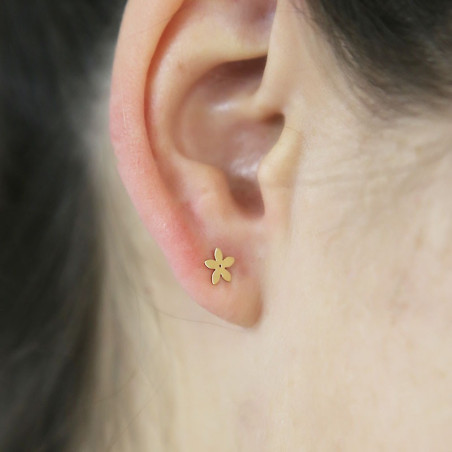 Earrings for girls with jasmine in gold