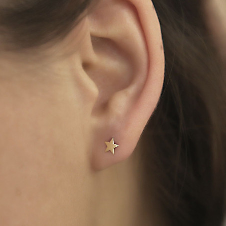 Pendientes de oro estrella