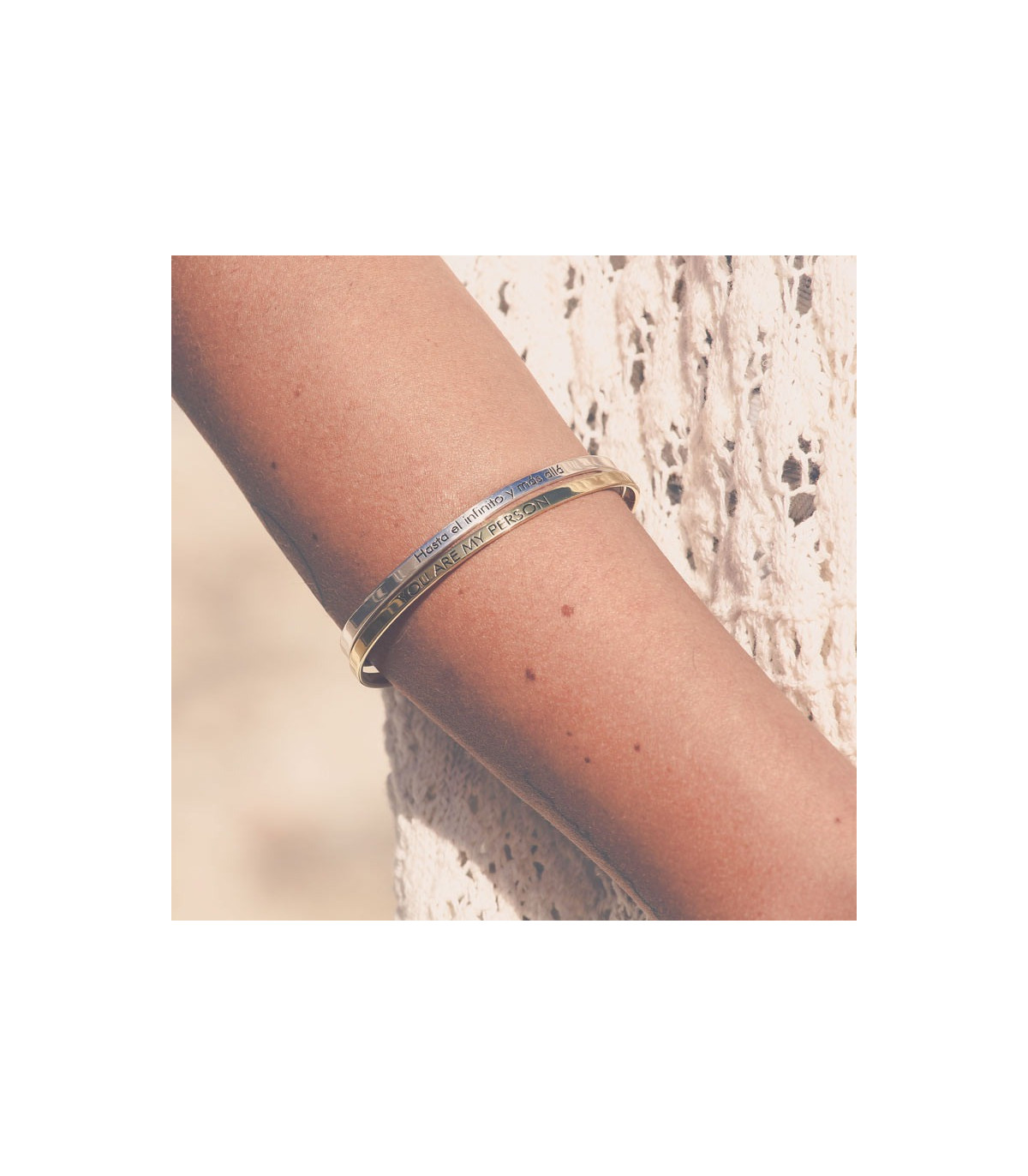 Silver coordinates bracelet of your ideal place HAGO
