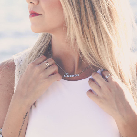 Silver name necklace