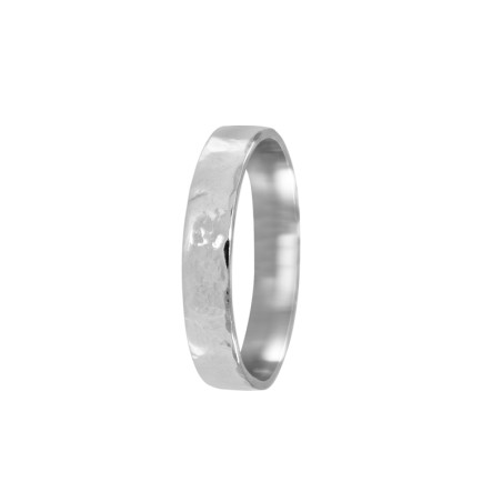 4 mm sterling silver ring with irregular finish