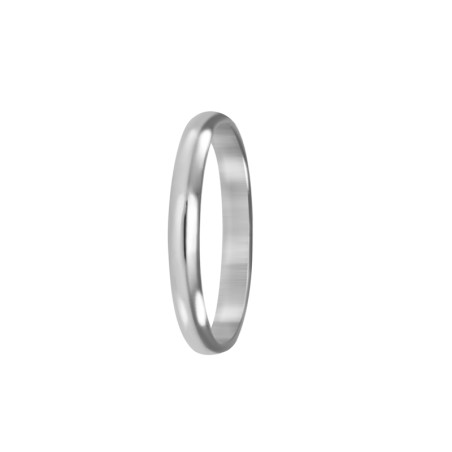 3 mm sterling silver ring with polished finish