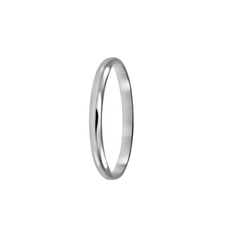 half-round silver ring