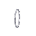 Alianza oro blanco, plana 2mm