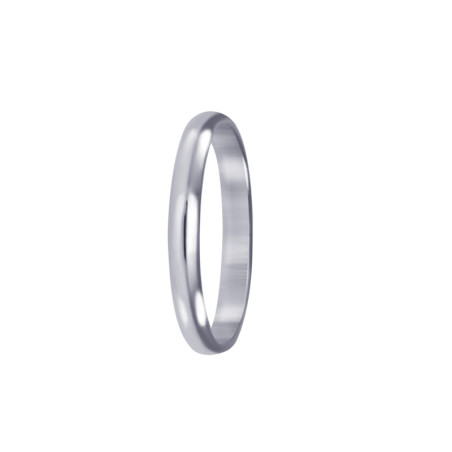 Alianza finita boda oro blanco.