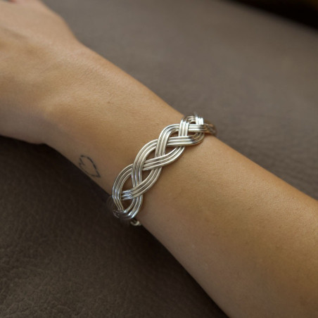 Pulsera trenzada de plata, Atena.