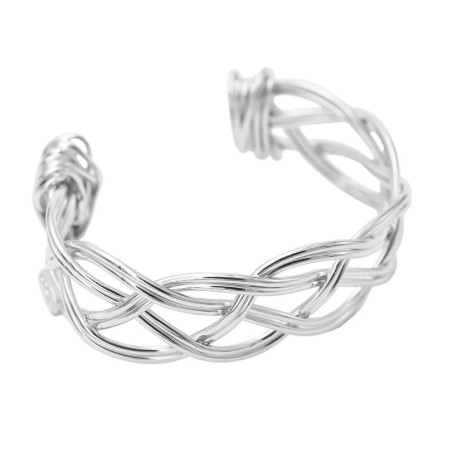 braided silver bracelet