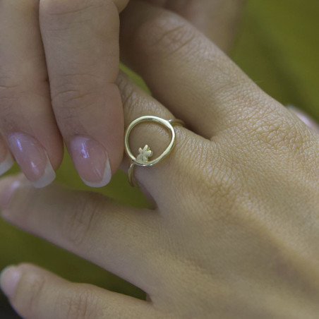 Gold plated silver ring.