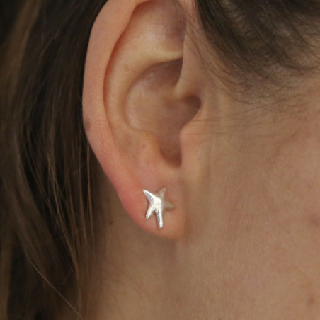 Pendientes plata estrella de mar
