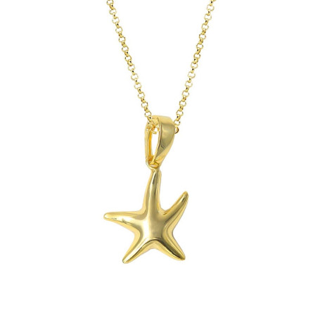 Colgante estrella de mar dorado