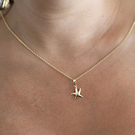 Gold plated starfish choker