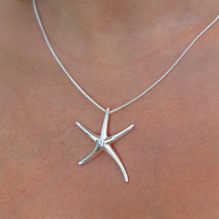 Starfish pendant with chain
