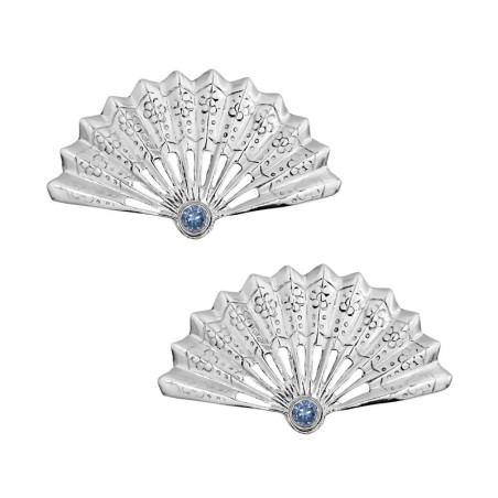 Pendientes abanicos plata