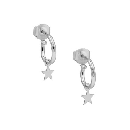 Pendientes estrella de plata