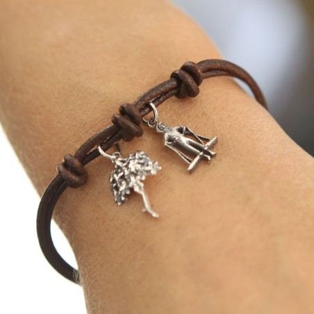 Pulsera plata Málaga Biznaga y Cenachero
