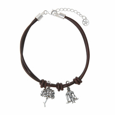 Pulsera cuero Málaga Biznaga y Cenachero