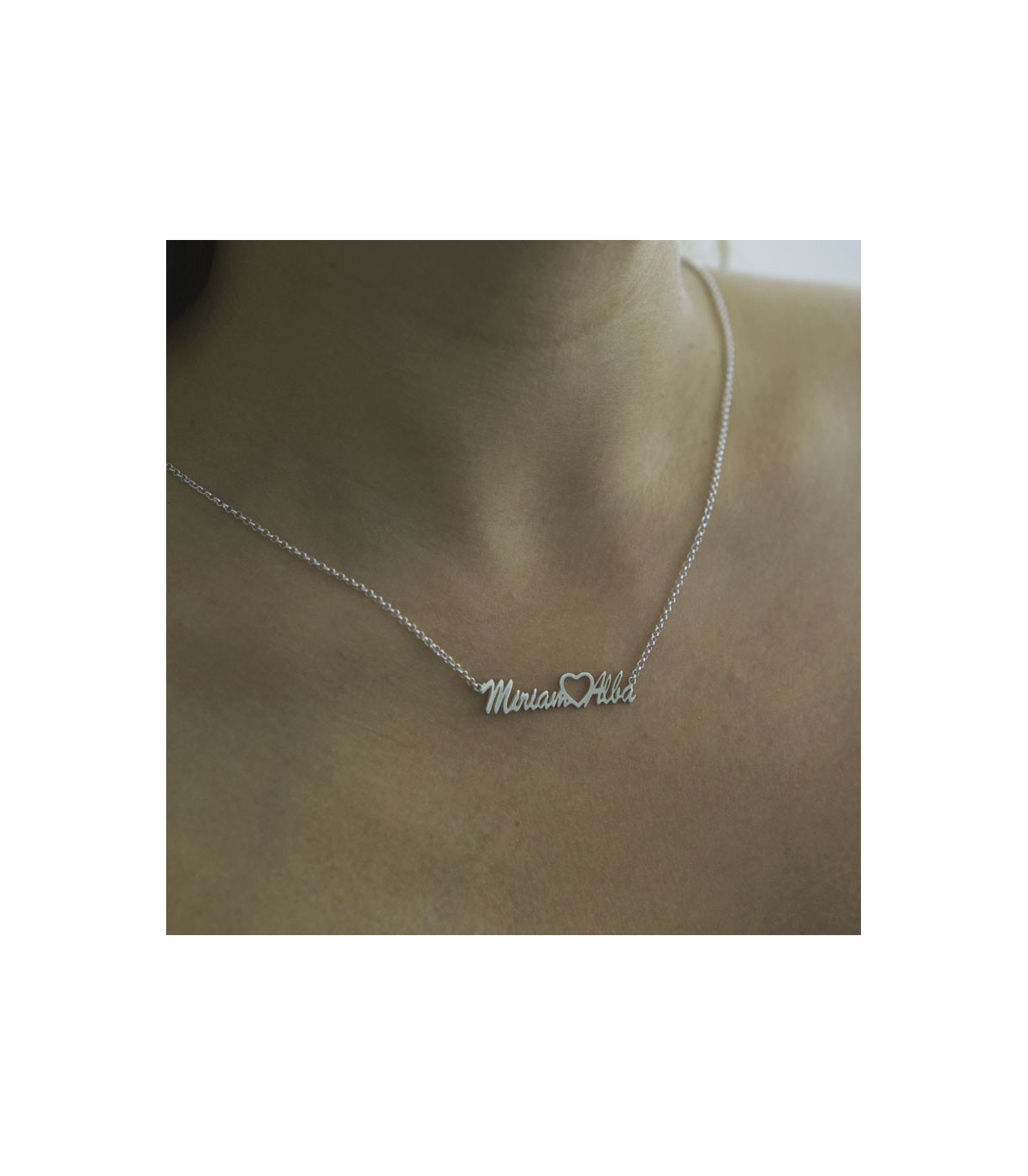 Custom made hotsell silver necklace