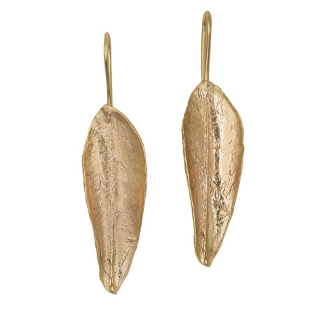 Gold leaf earrings