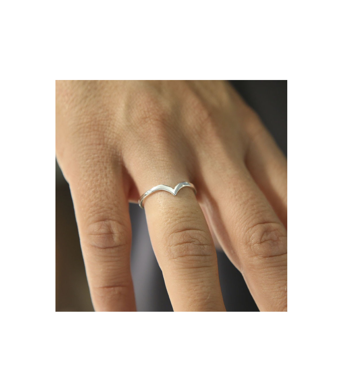 Anillo VASA MIDI Sortija mini en plata con dibujo en oxidado moon #79 Anillo VASA MIDI Sortija mini en plata con dibujo en oxidado moon