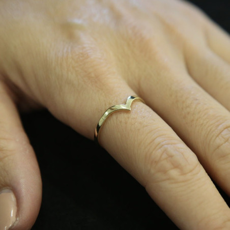Golden ring midi Waves – Silver rings – vista 2