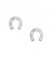 Silver horseshoe earrings