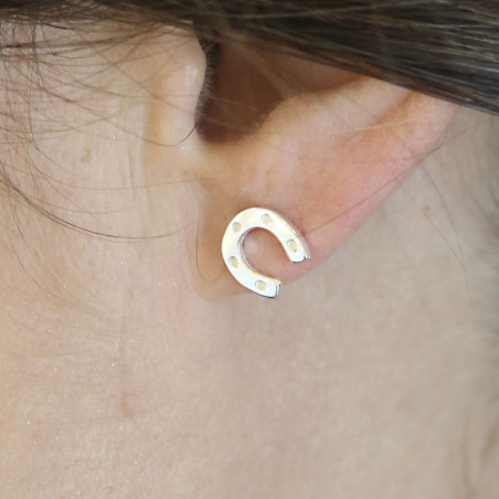 Pendientes herraduras de caballo plata