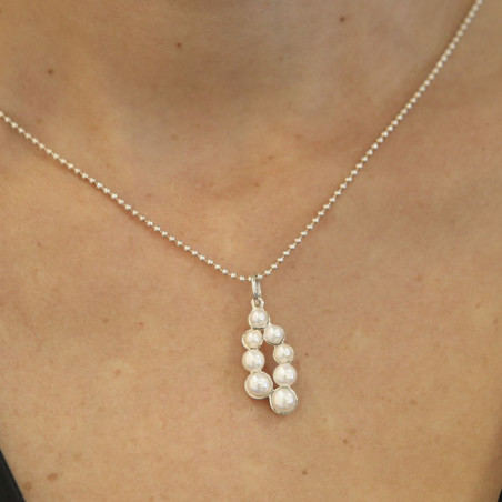 silver pearl pendant