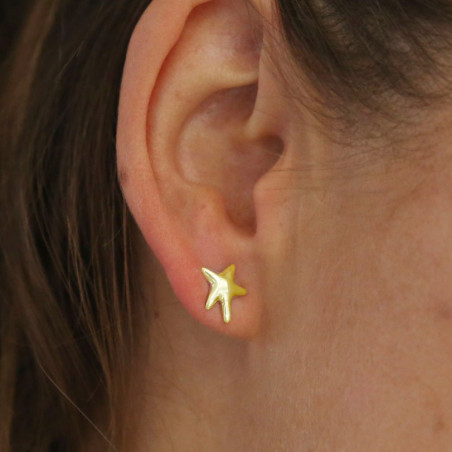 Gold Starfish Earrings