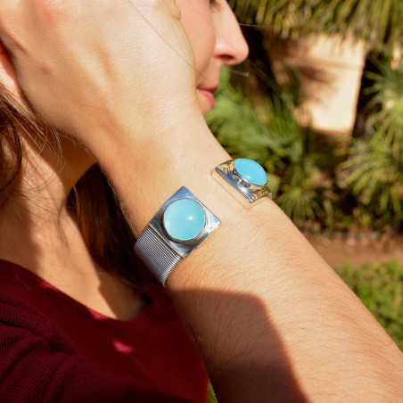 Pulsera tórculo en azul