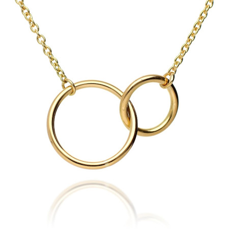 Gold double hoop choker