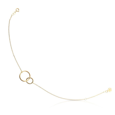 Pulsera aros en oro de ley