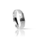 Alliance ring made by hand in silver