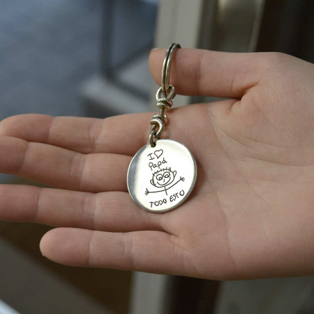 llavero personalizado de plata