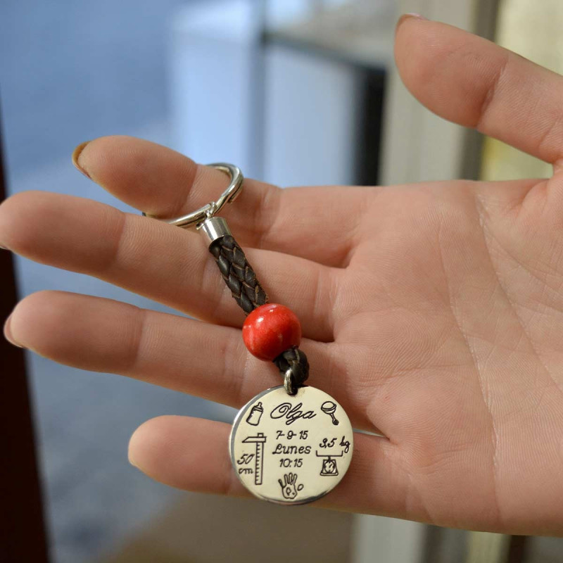 llavero personalizado nacimiento bebé
