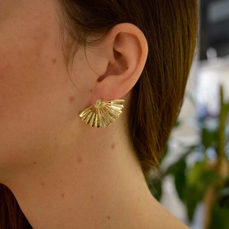 Fan earrings – Silver earrings – vista 2