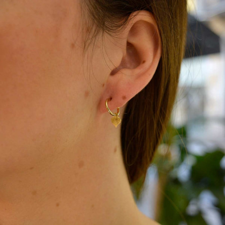 Gold hoop earring