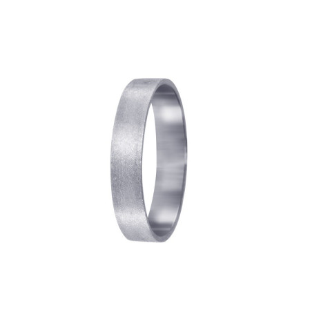 3mm flat satin-finished silver ring