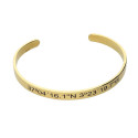 Pulsera coordenadas dorada