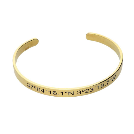 Pulsera coordenadas dorada