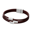Leather bracelet with names