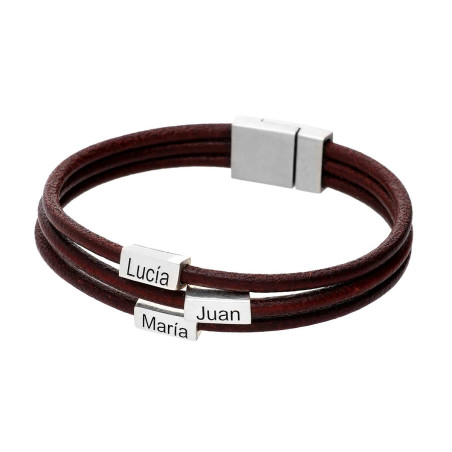 Pulseras de cuero con nombres