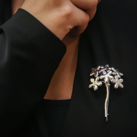 Broche malagueño de biznaga de plata