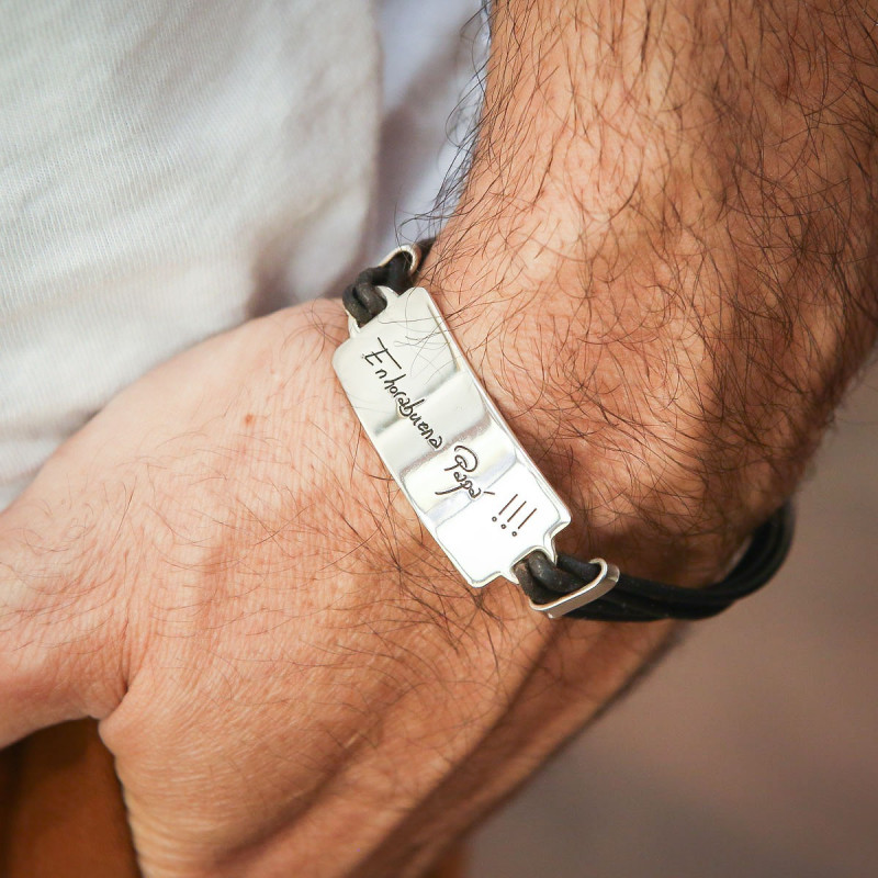 Silver bracelet Congratulations Dad