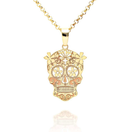 Colgante calavera en plata de ley