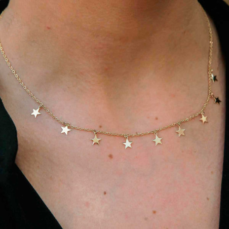 Gargantillas estrellas de oro