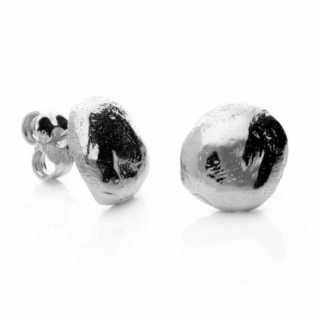 Silver circle earrings