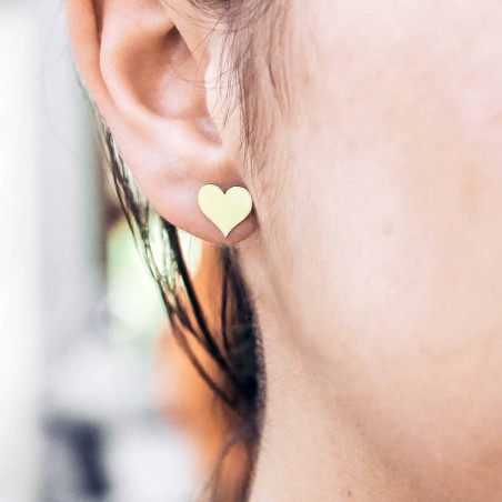 Gold heart earrings