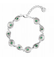 Silver lily bracelet